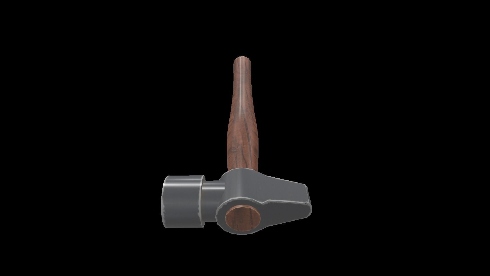 Hammer axe Low-poly 3D model_5