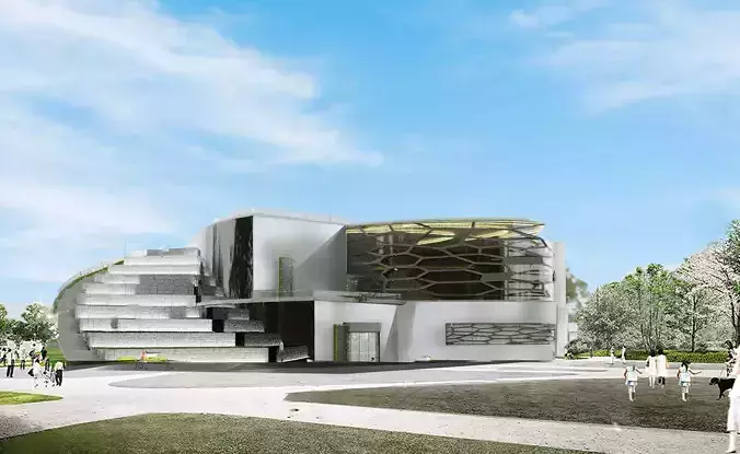 culture centre Free 3D print model