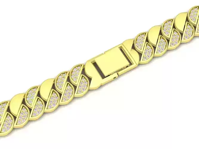 diamond cuban men bracelets 3472