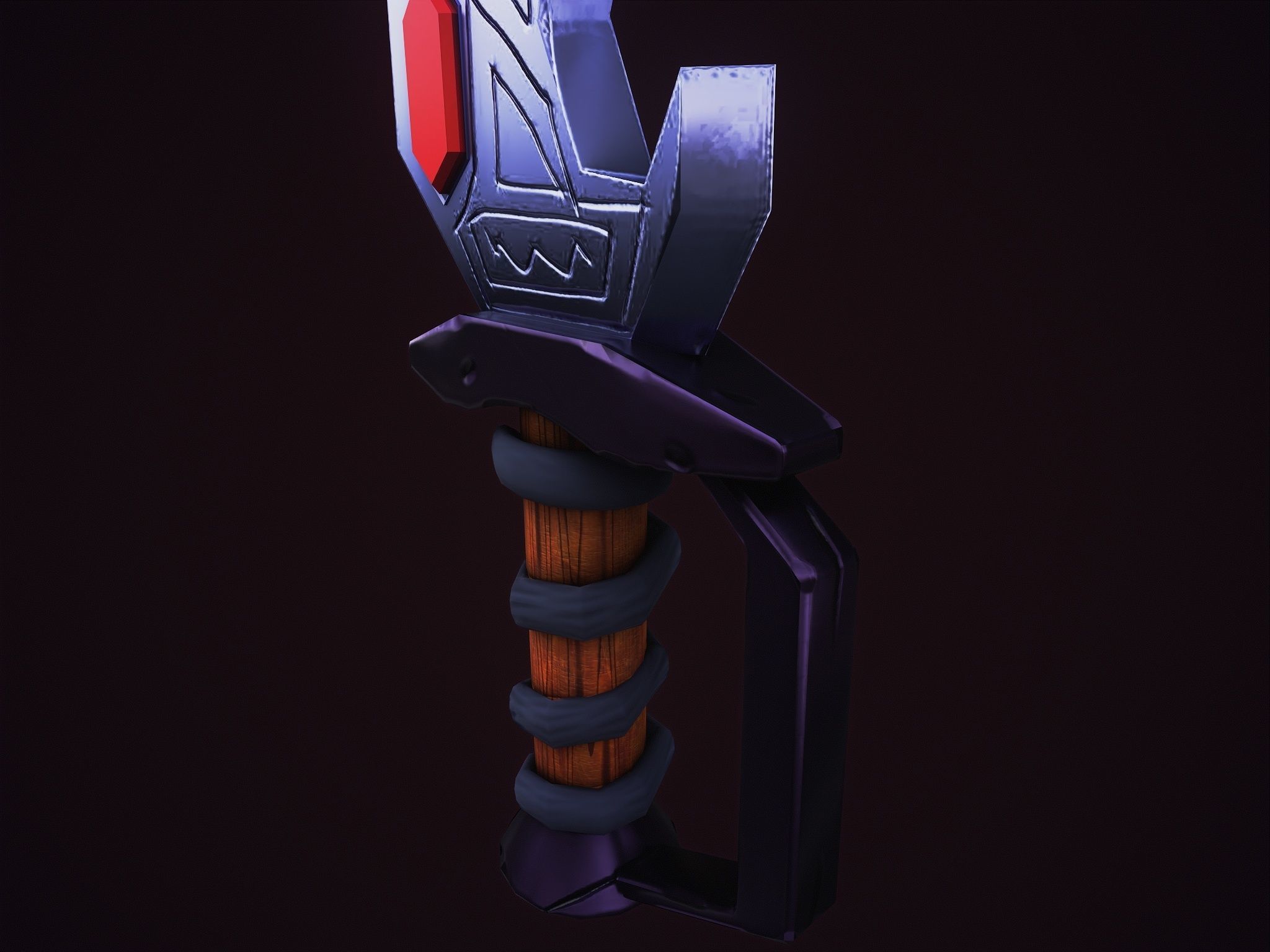 Game ready fanasy blade Low-poly 3D model_5