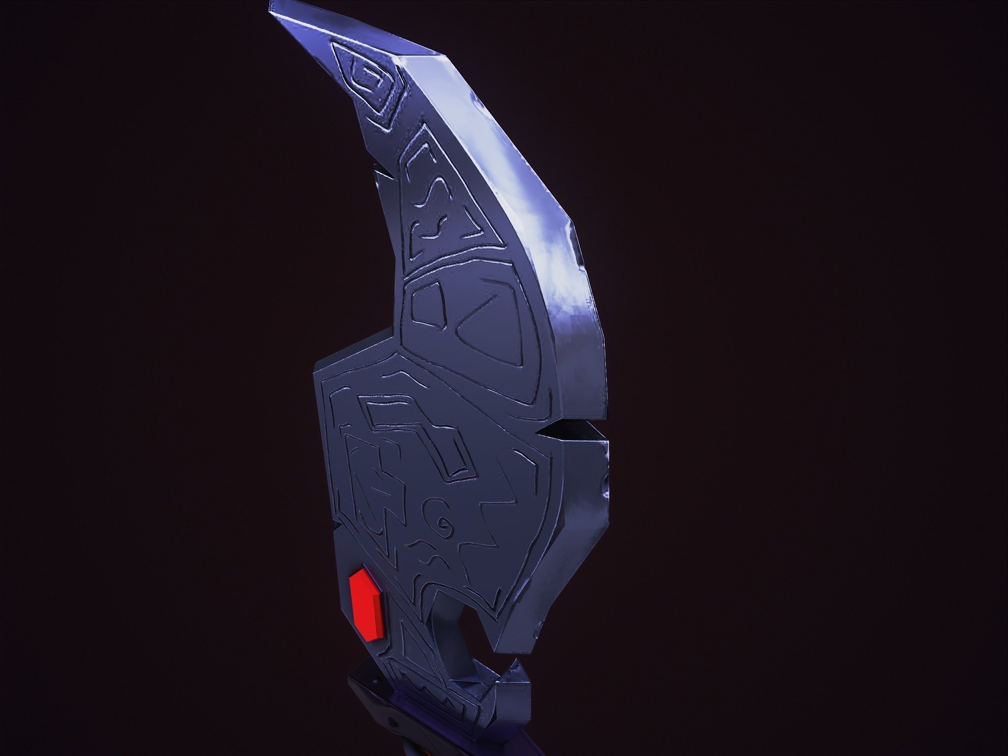 Game ready fanasy blade Low-poly 3D model_3