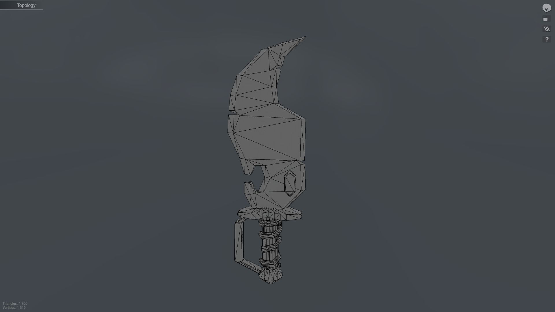 Game ready fanasy blade Low-poly 3D model_6