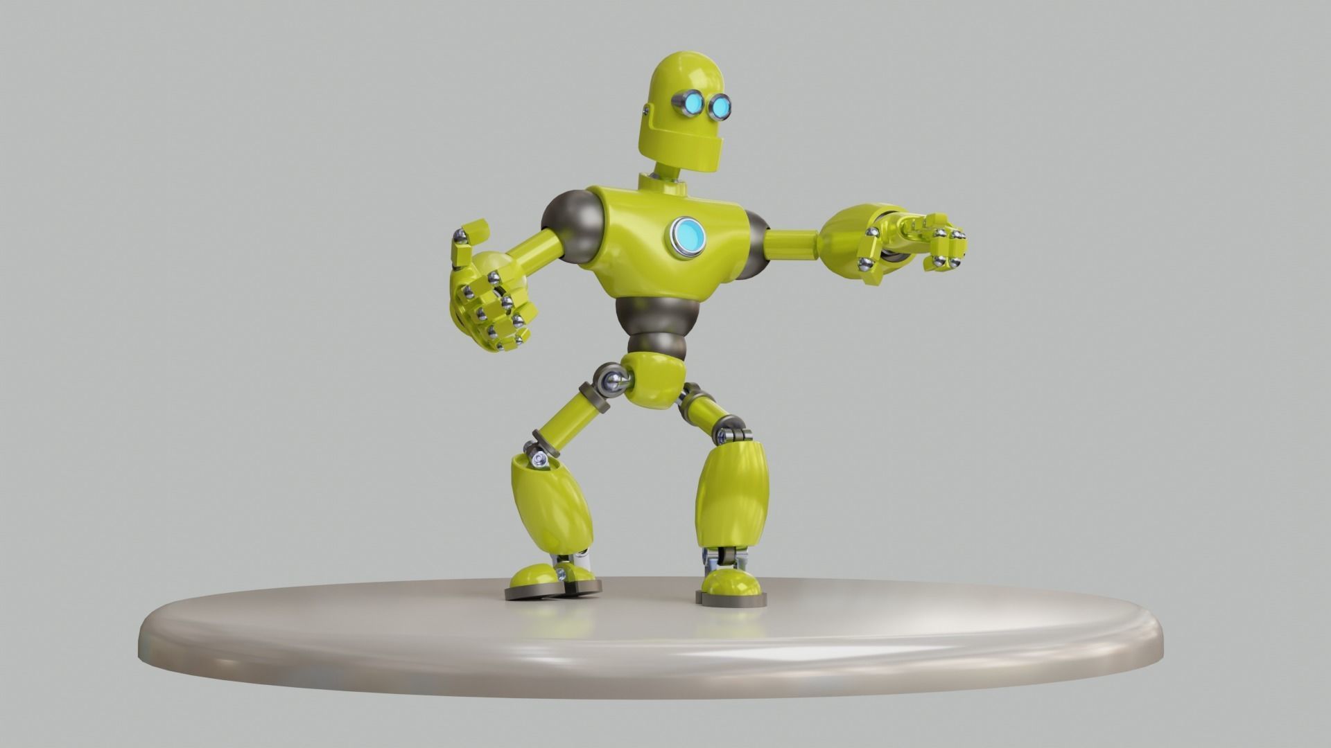 Humanoid Robot -- Model 101 - Robert Mk7 3D model_5