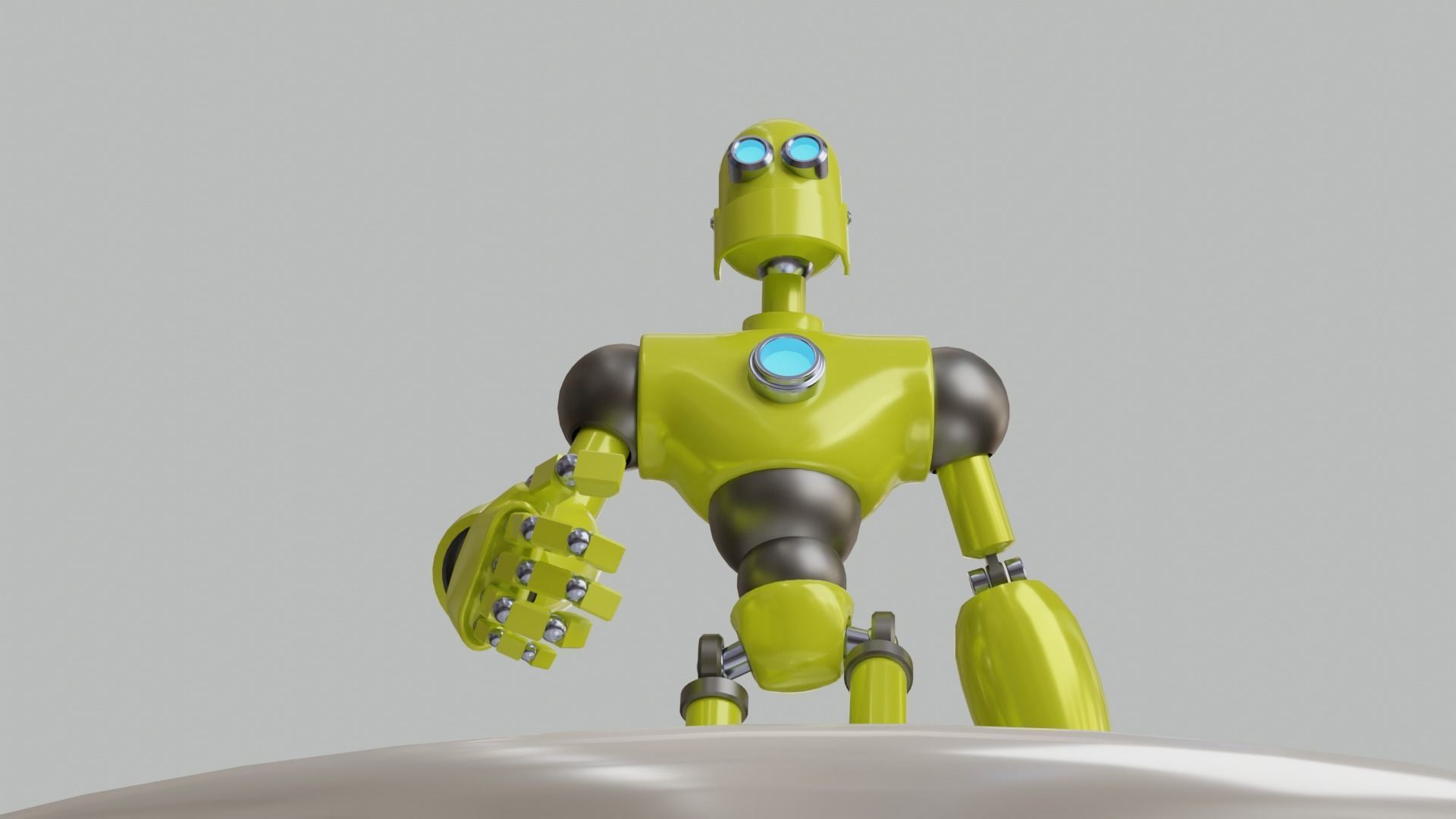 Humanoid Robot -- Model 101 - Robert Mk7 3D model_13