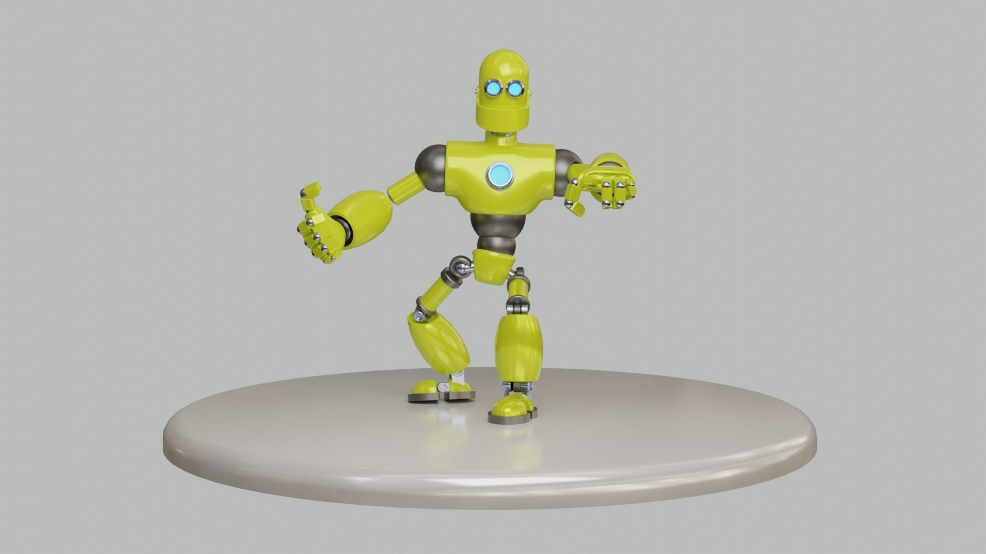 Humanoid Robot -- Model 101 - Robert Mk7 3D model_9