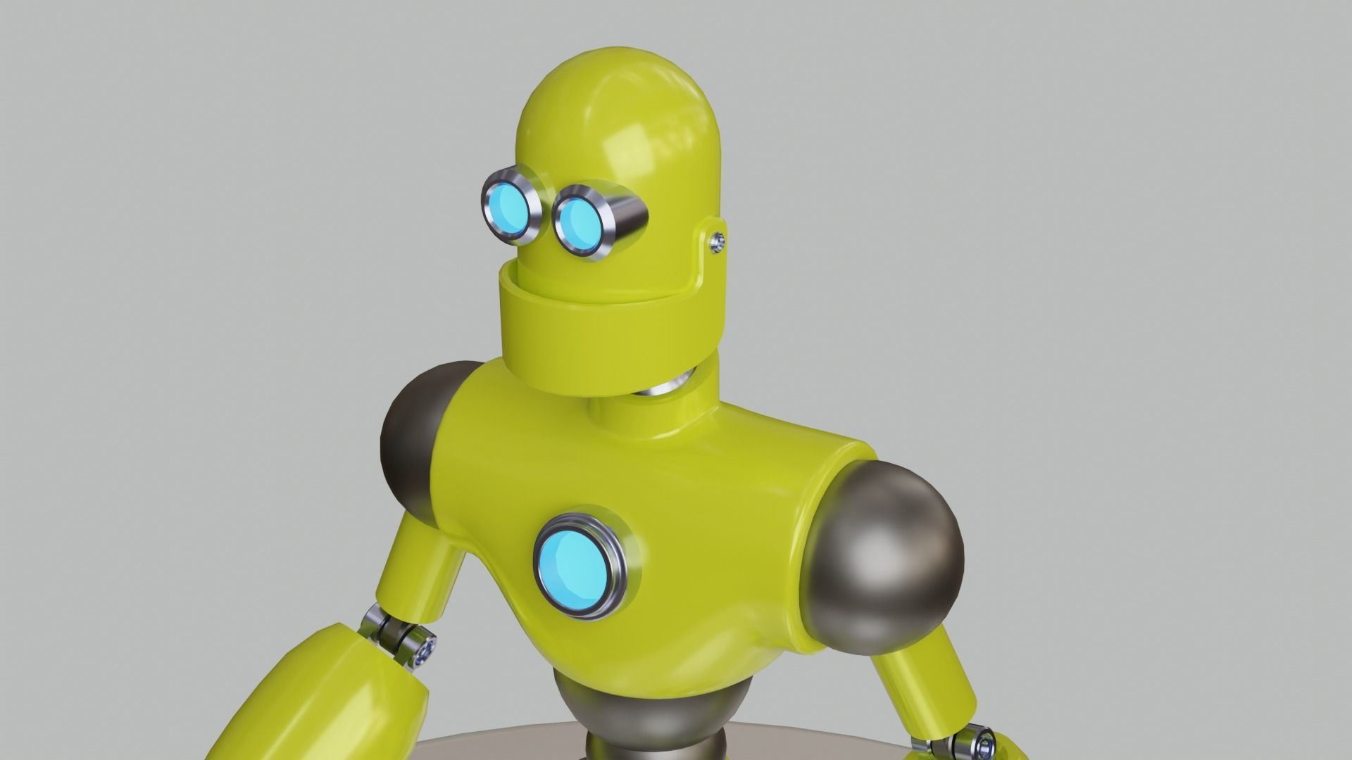 Humanoid Robot -- Model 101 - Robert Mk7 3D model_15