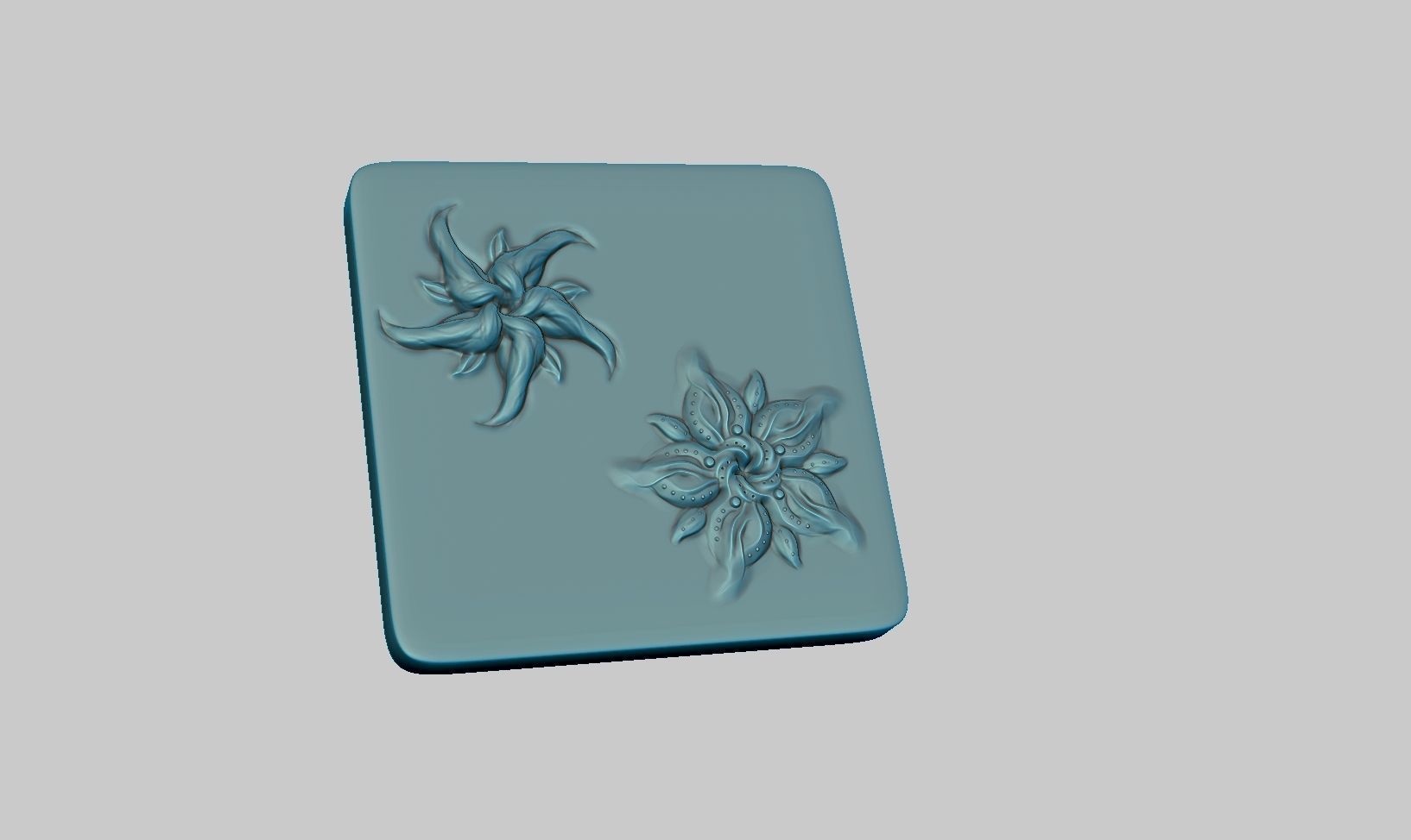 20 flower ornament VDM brushes a01 for Zbrush 3D print model_7