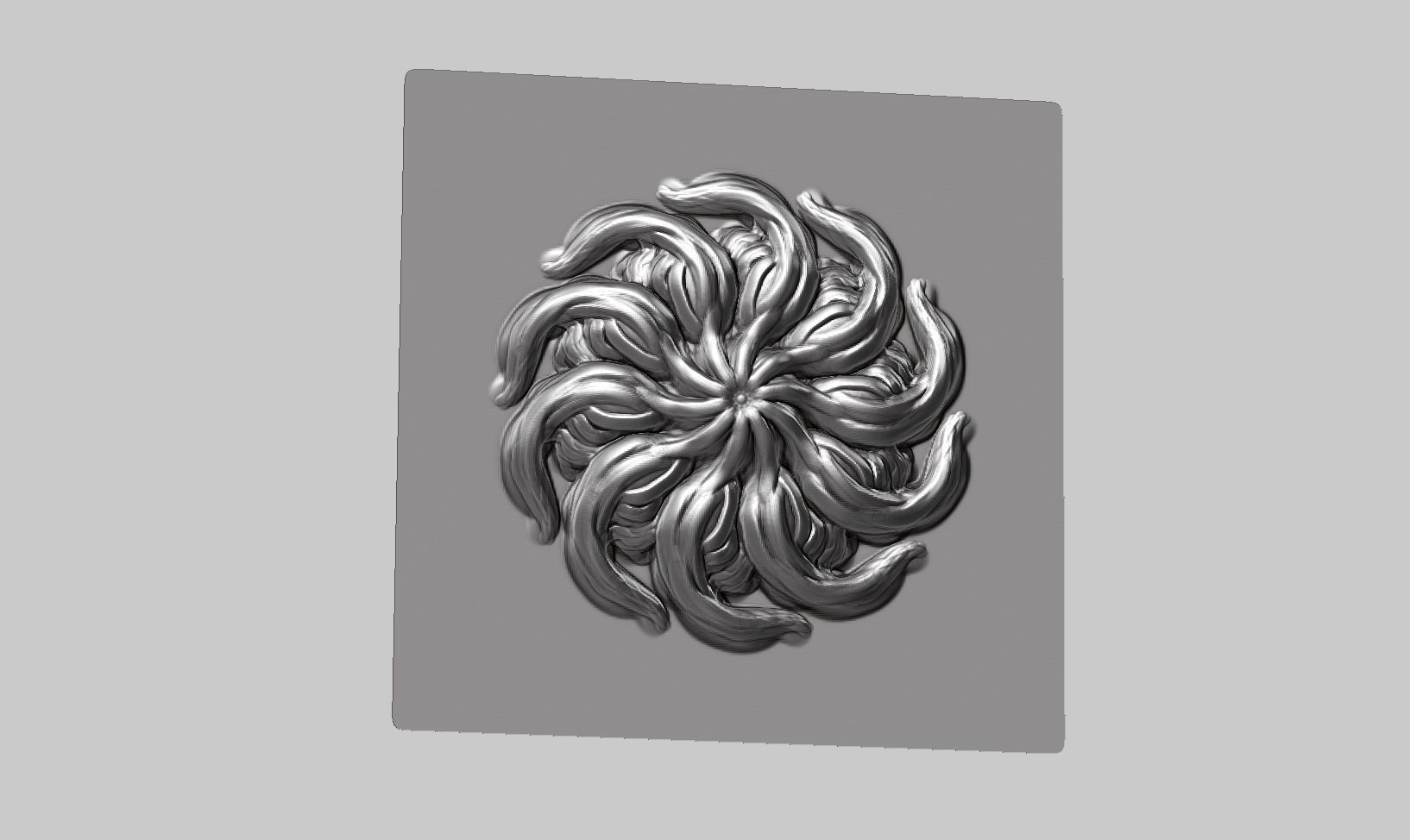 20 flower ornament VDM brushes a01 for Zbrush 3D print model_22