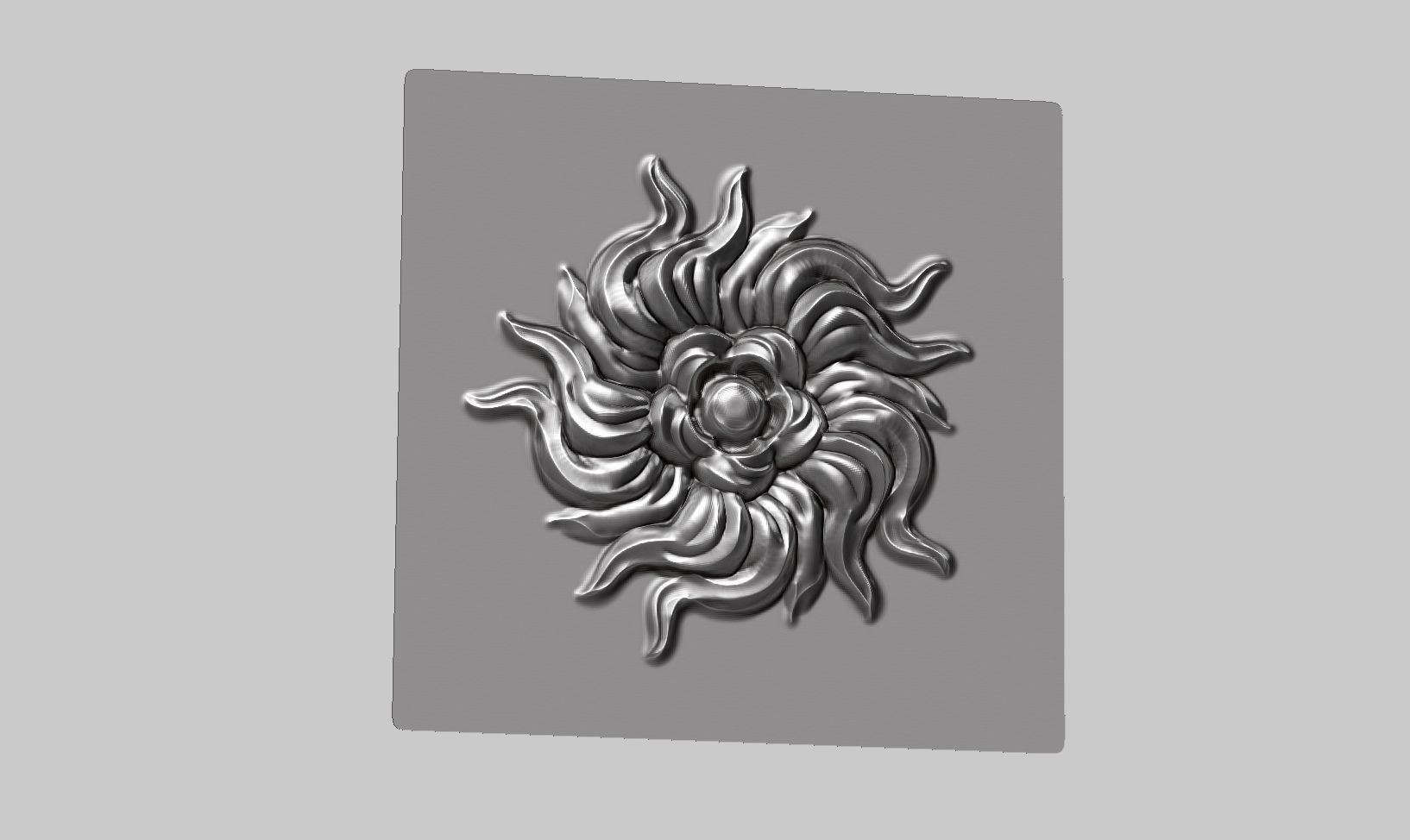 20 flower ornament VDM brushes a01 for Zbrush 3D print model_24