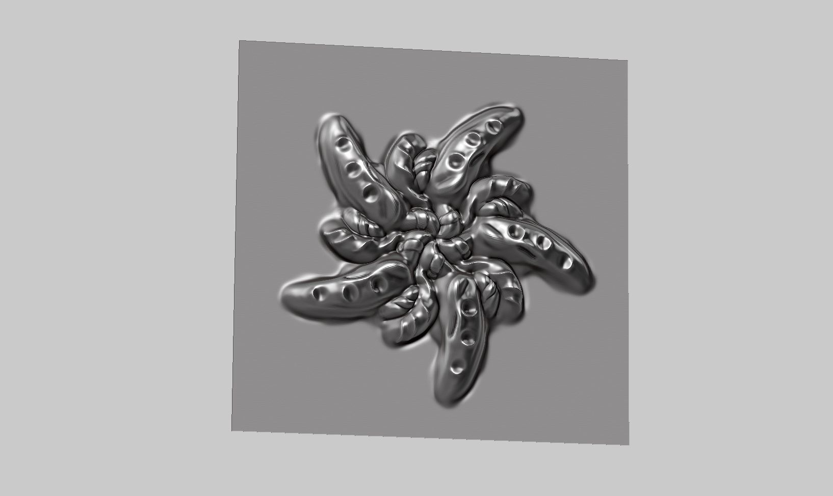 20 flower ornament VDM brushes a01 for Zbrush 3D print model_11