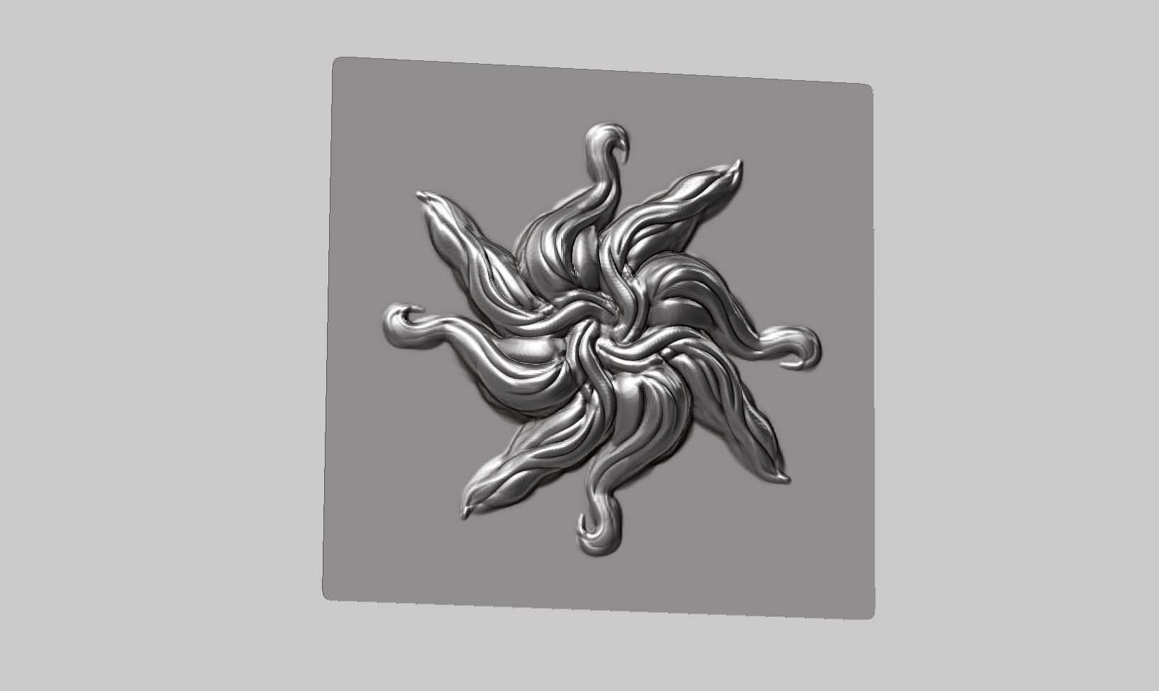 20 flower ornament VDM brushes a01 for Zbrush 3D print model_23