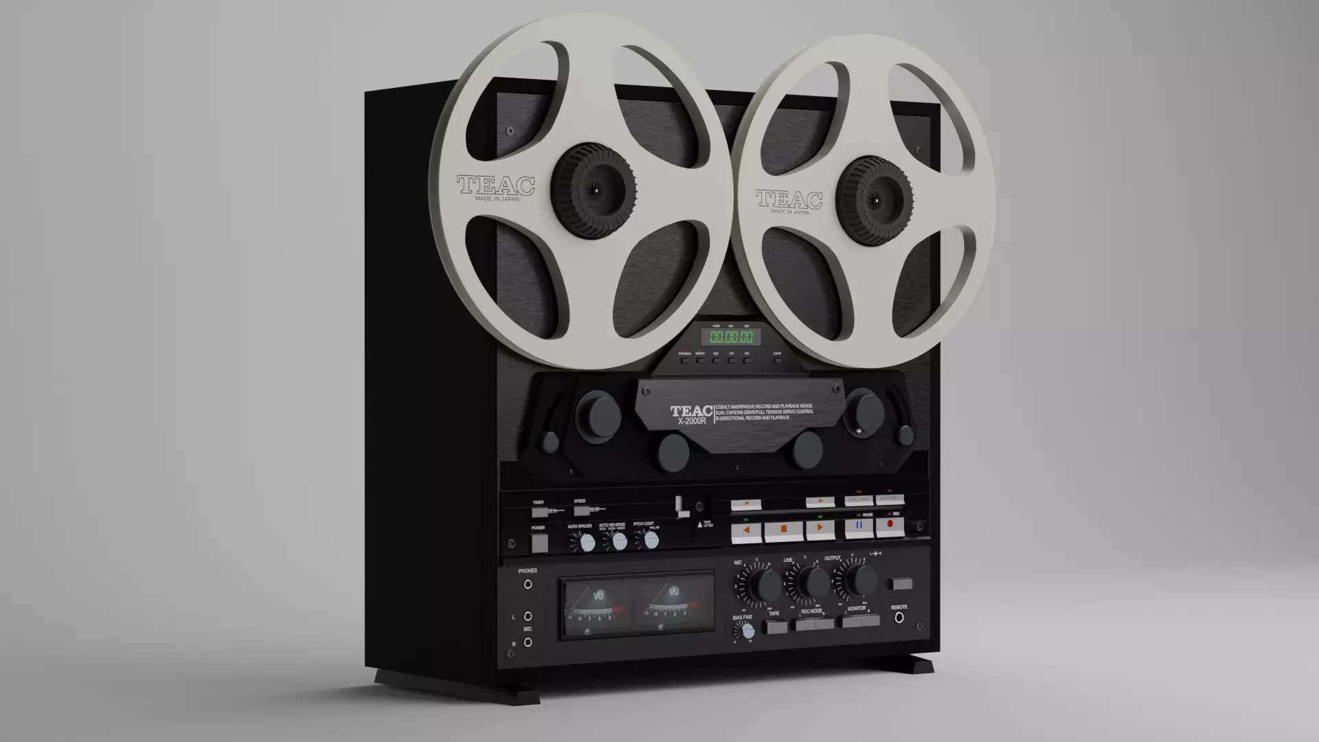 TEAC X-2000R Stereo Reel to Reel Tape Recorder 3D model_0