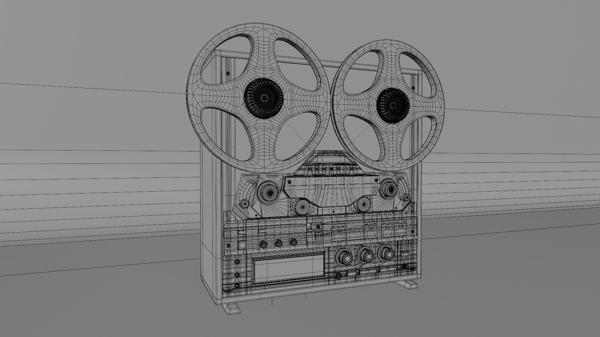 TEAC X-2000R Stereo Reel to Reel Tape Recorder 3D model_5