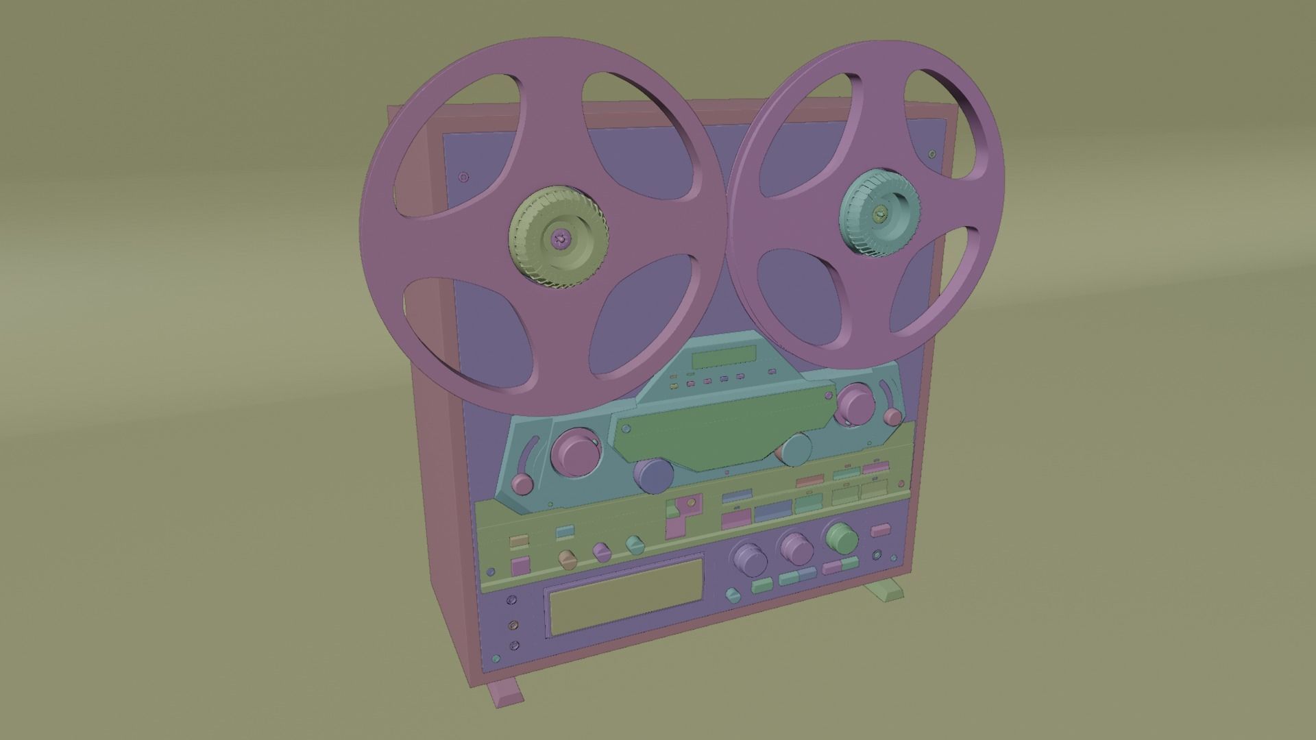 TEAC X-2000R Stereo Reel to Reel Tape Recorder 3D model_8