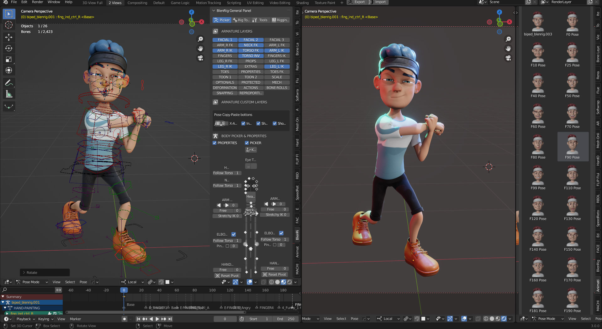 Rigged Boy in Blender 3 - Character Design - Luke 3D model_6