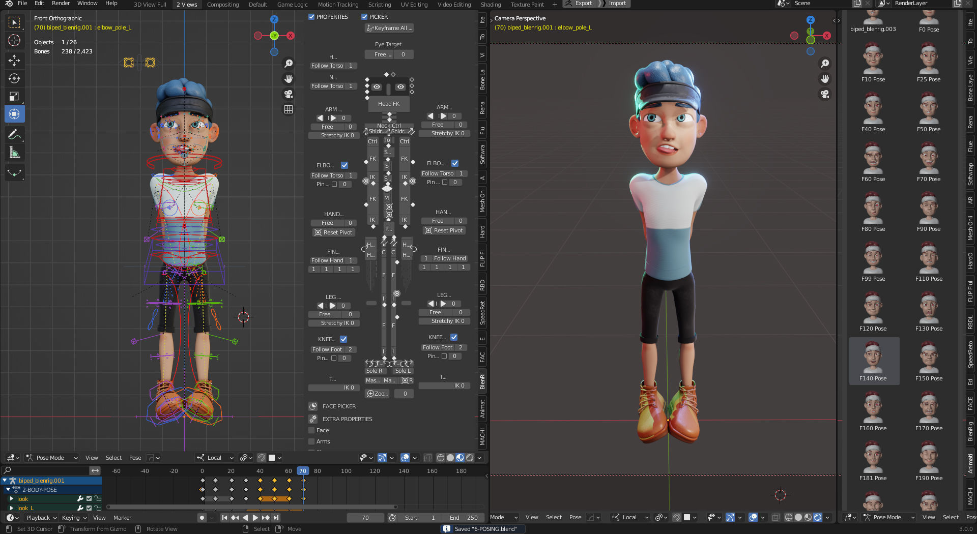 Rigged Boy in Blender 3 - Character Design - Luke 3D model_14