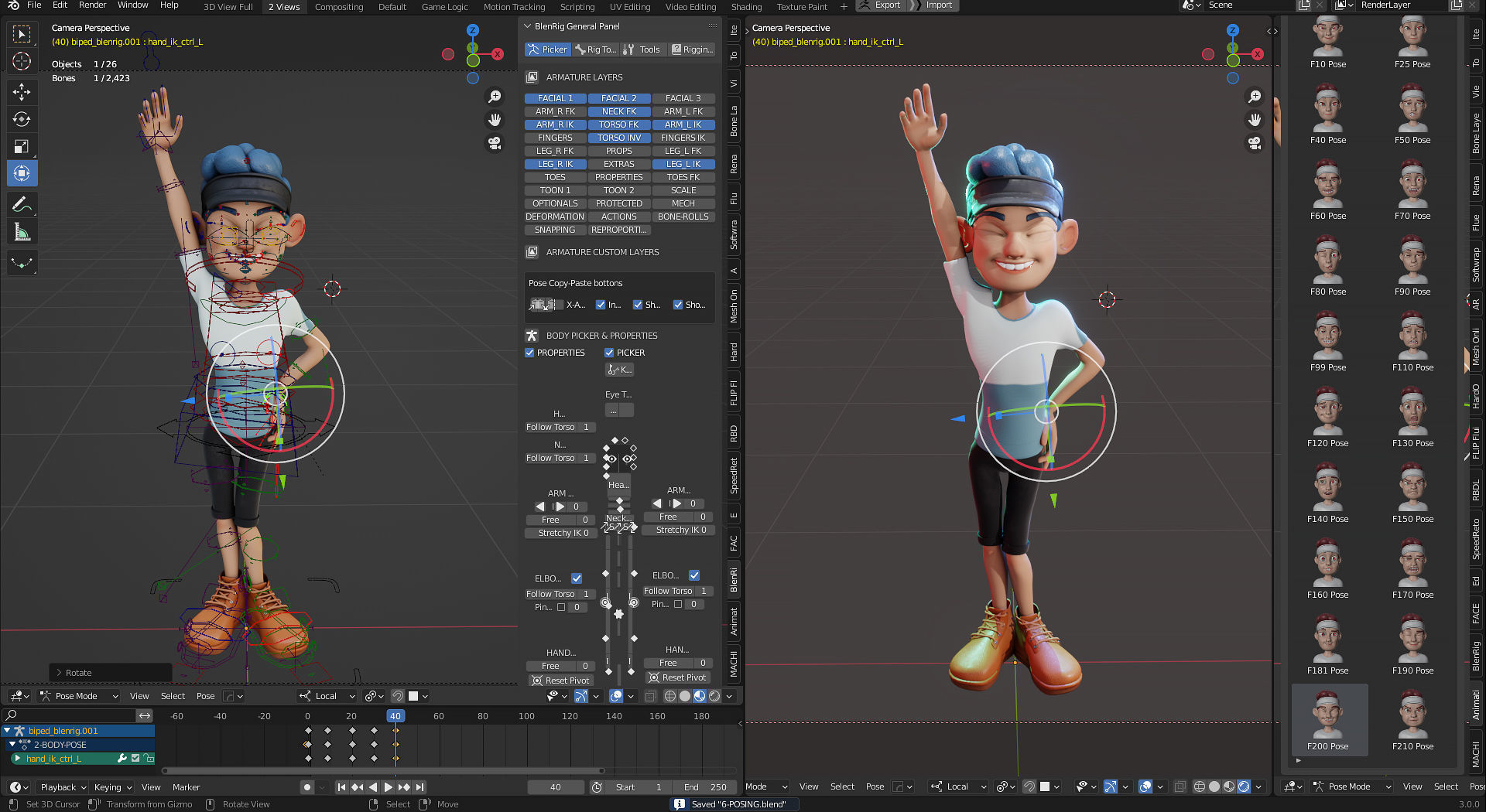 Rigged Boy in Blender 3 - Character Design - Luke 3D model_8