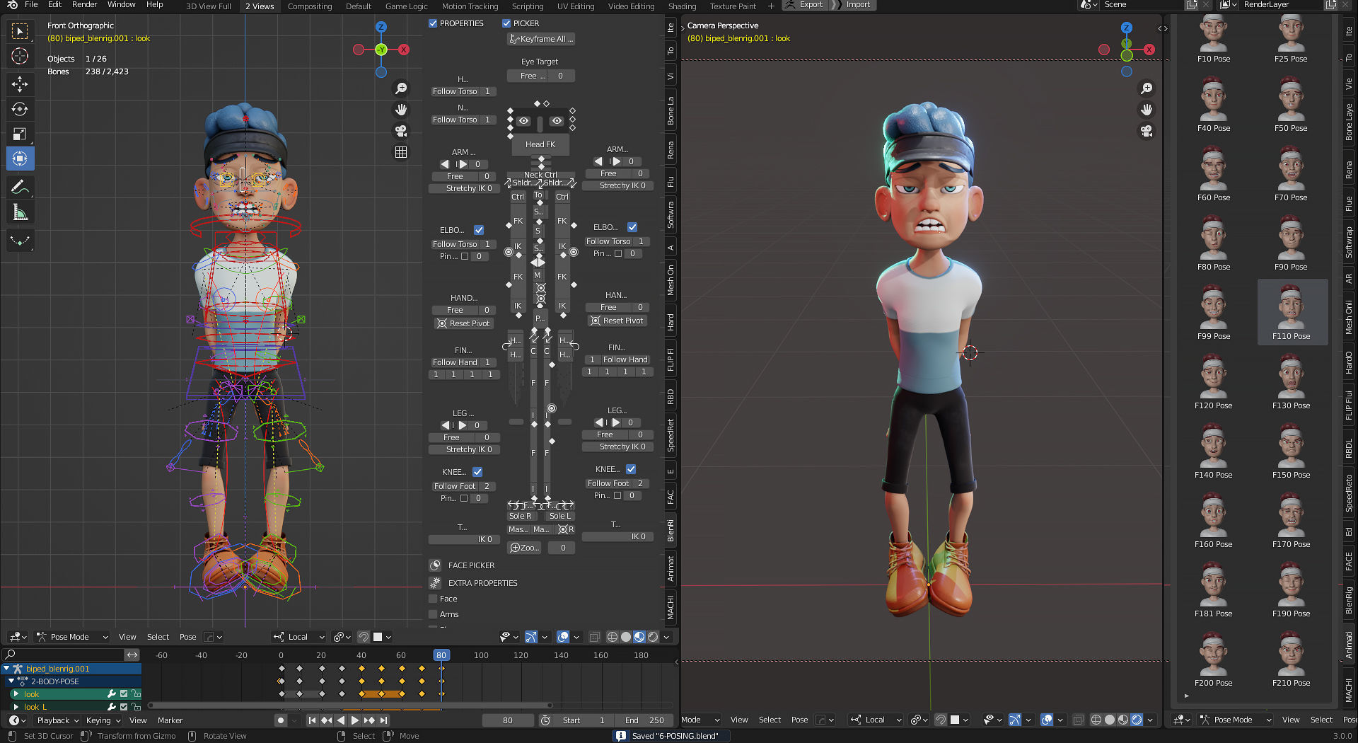 Rigged Boy in Blender 3 - Character Design - Luke 3D model_16