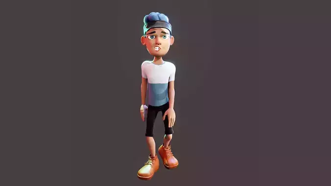 Rigged Boy in Blender 3 - Character Design - Luke