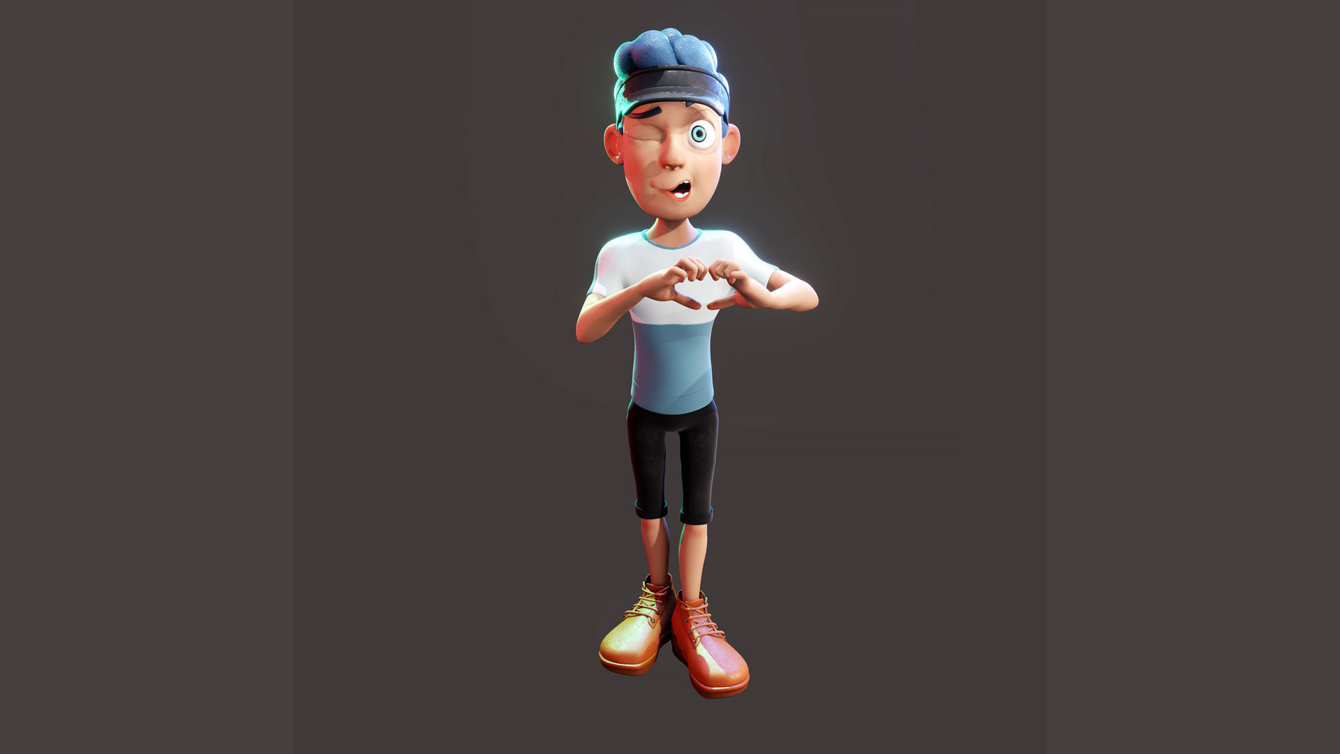 Rigged Boy in Blender 3 - Character Design - Luke 3D model_17