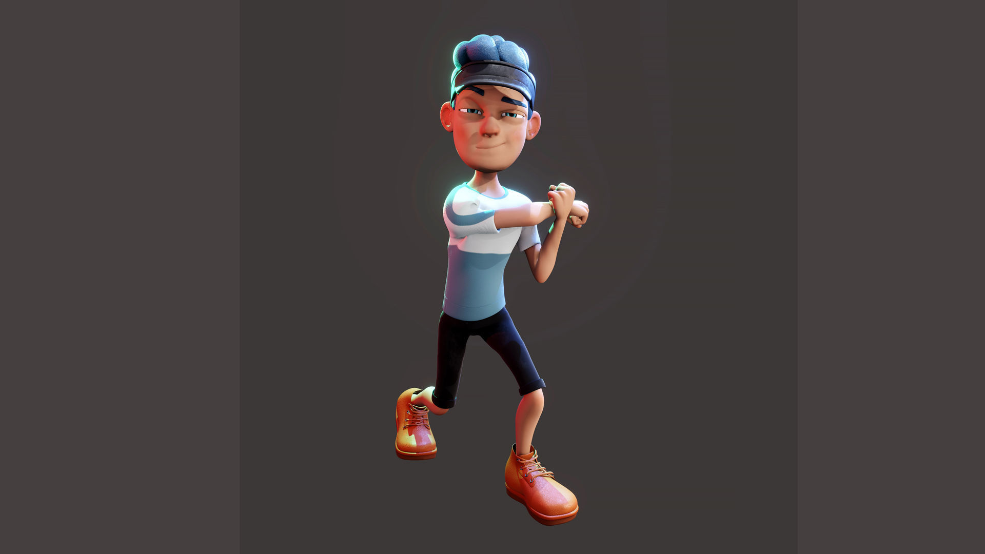 Rigged Boy in Blender 3 - Character Design - Luke 3D model_5