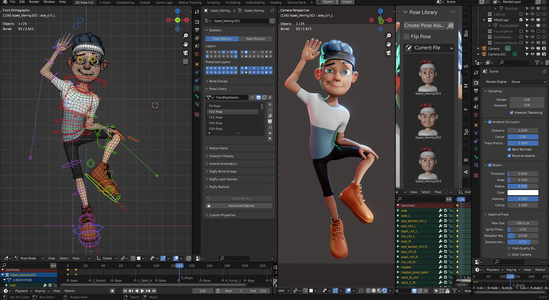 Rigged Boy in Blender 3 - Character Design - Luke 3D model_2