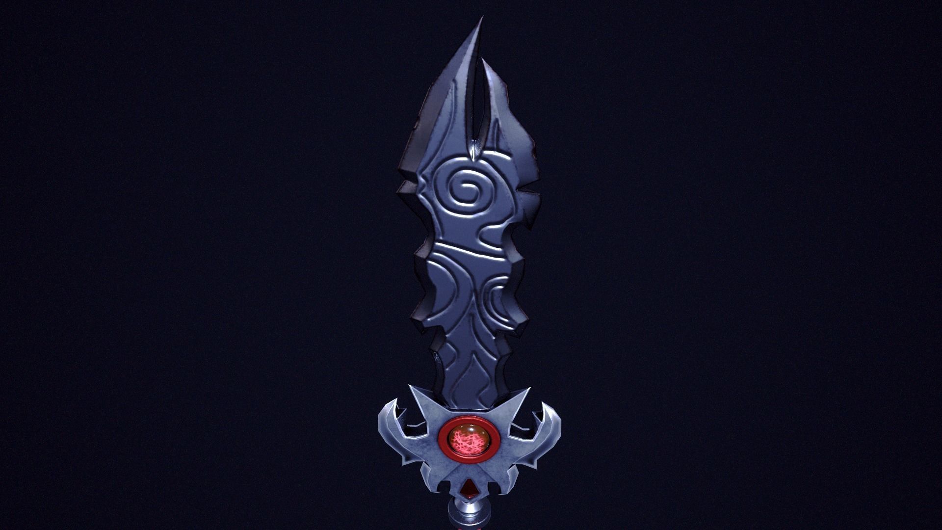 Game ready sword Low-poly 3D model_3