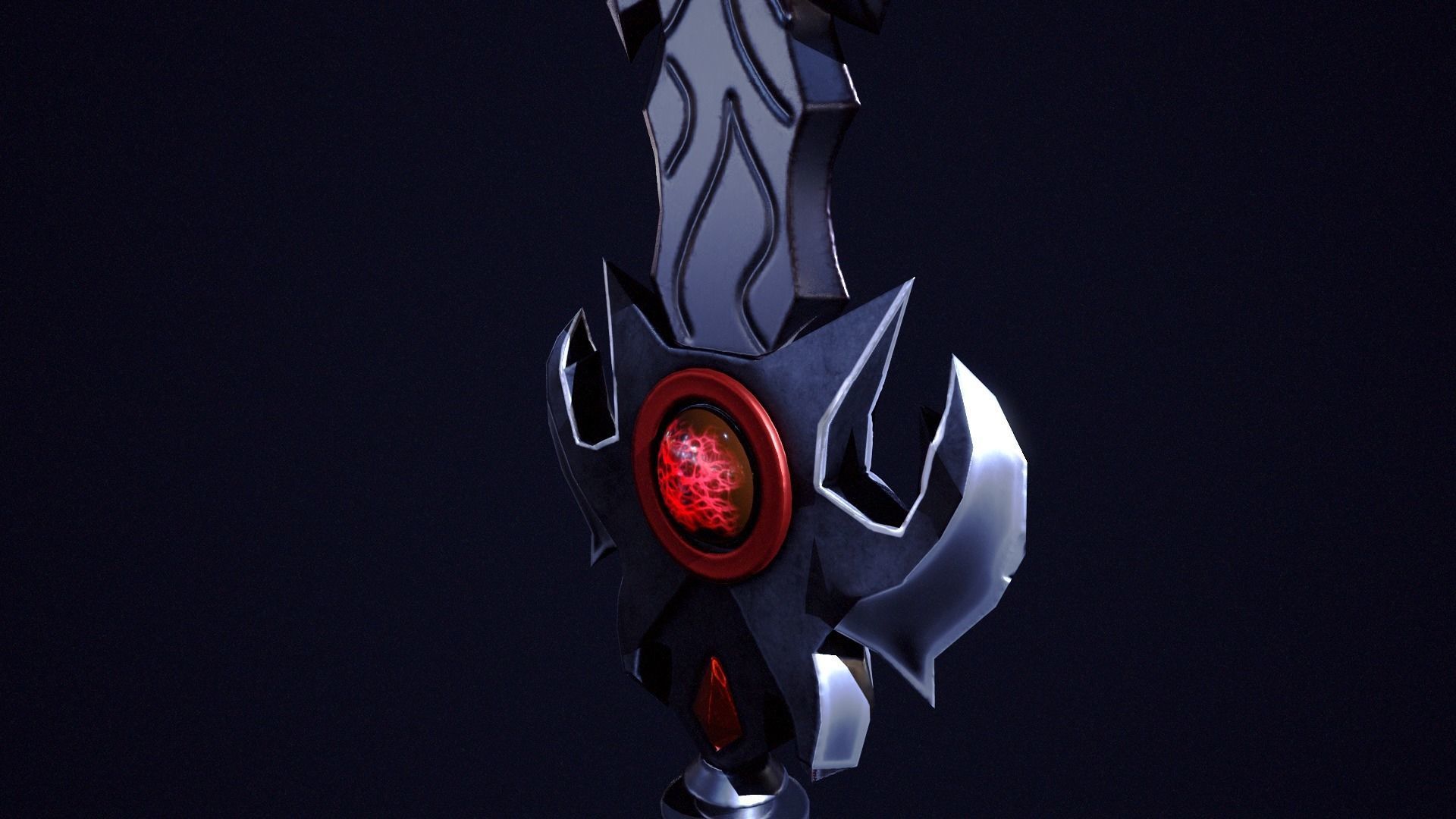 Game ready sword Low-poly 3D model_4