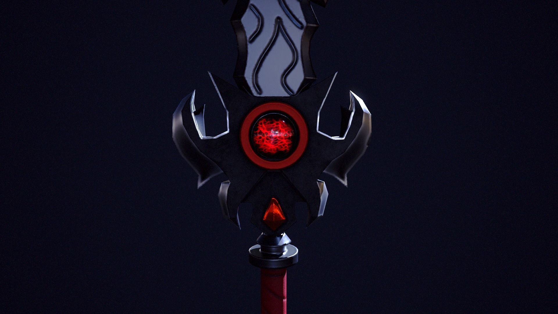 Game ready sword Low-poly 3D model_5