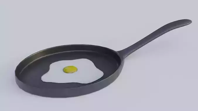 Fried Egg 3D model