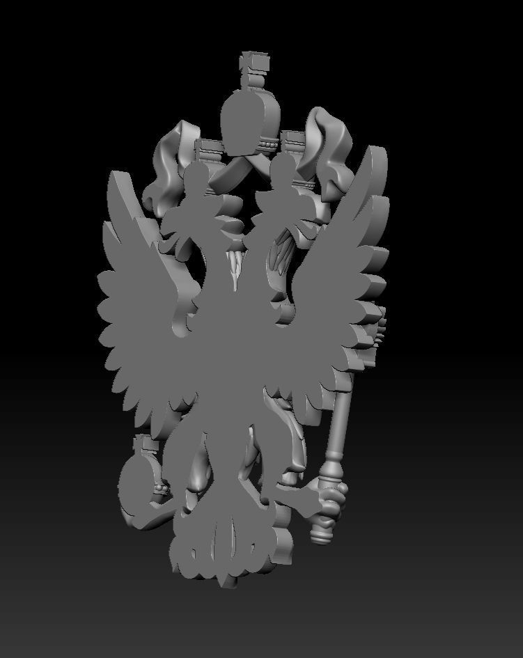 double-headed eagle  National emblem 3D print model_2