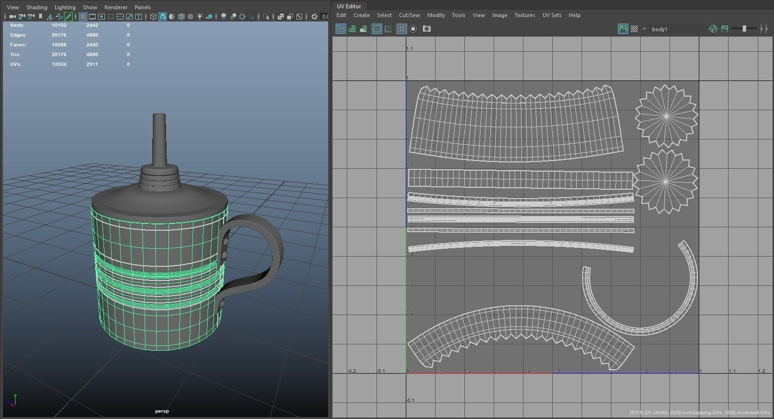 PBR Handheld Spirit Lamp Low-poly 3D model_17