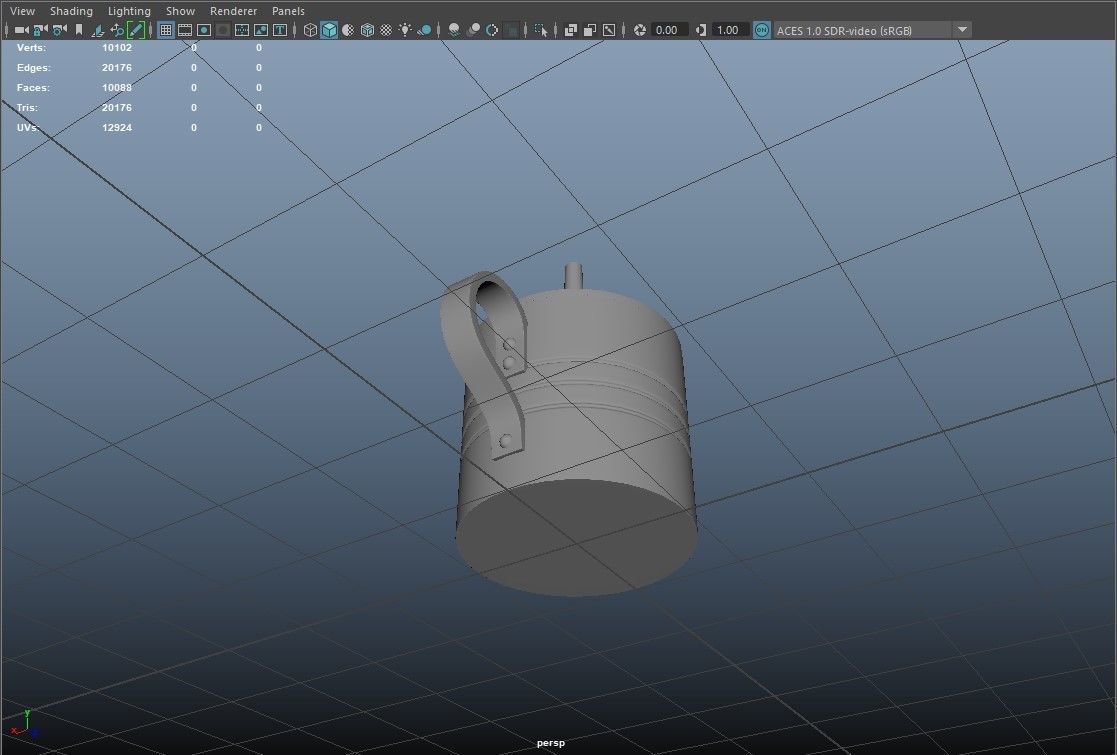PBR Handheld Spirit Lamp Low-poly 3D model_4