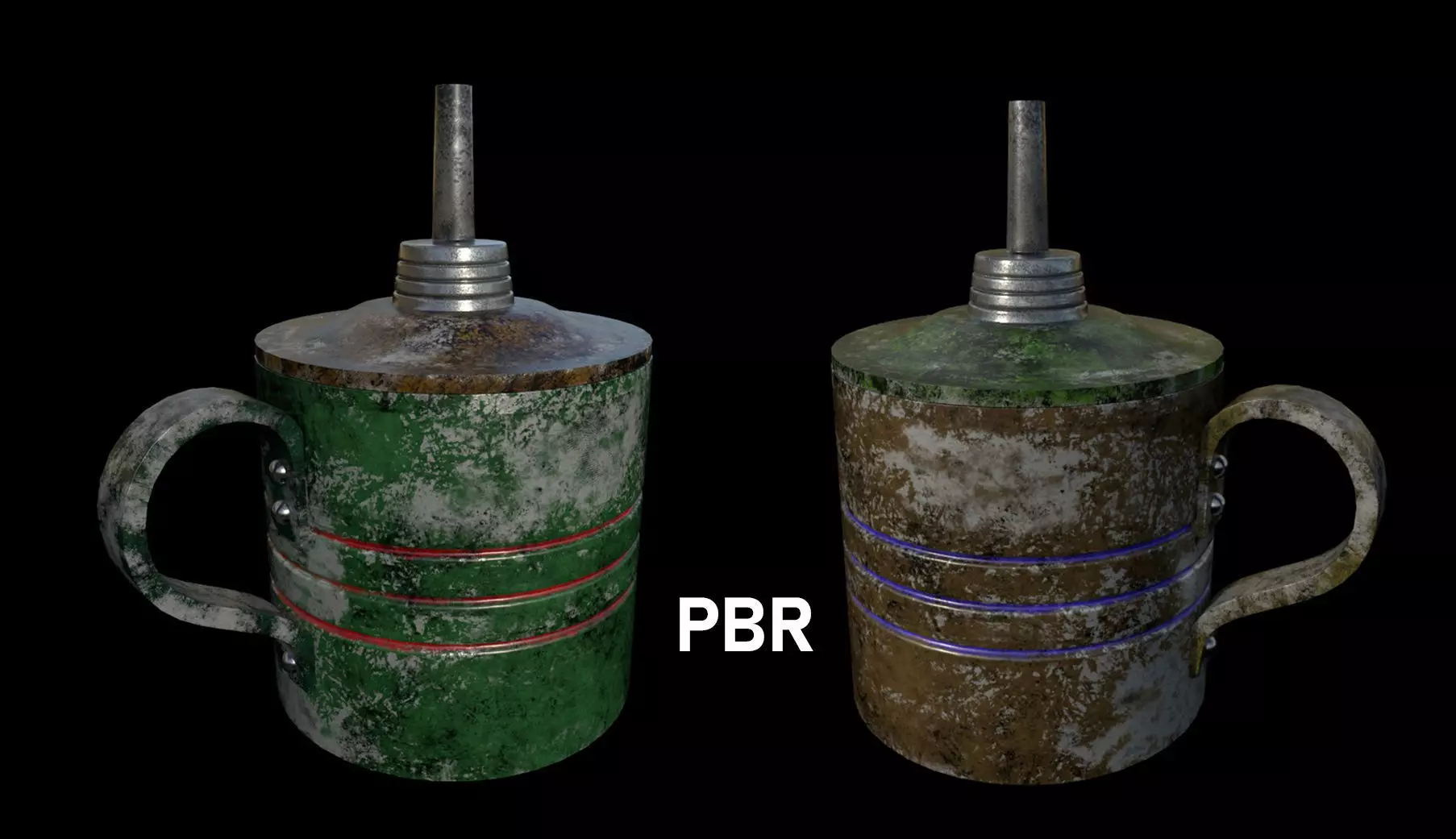 PBR Handheld Spirit Lamp Low-poly 3D model_0