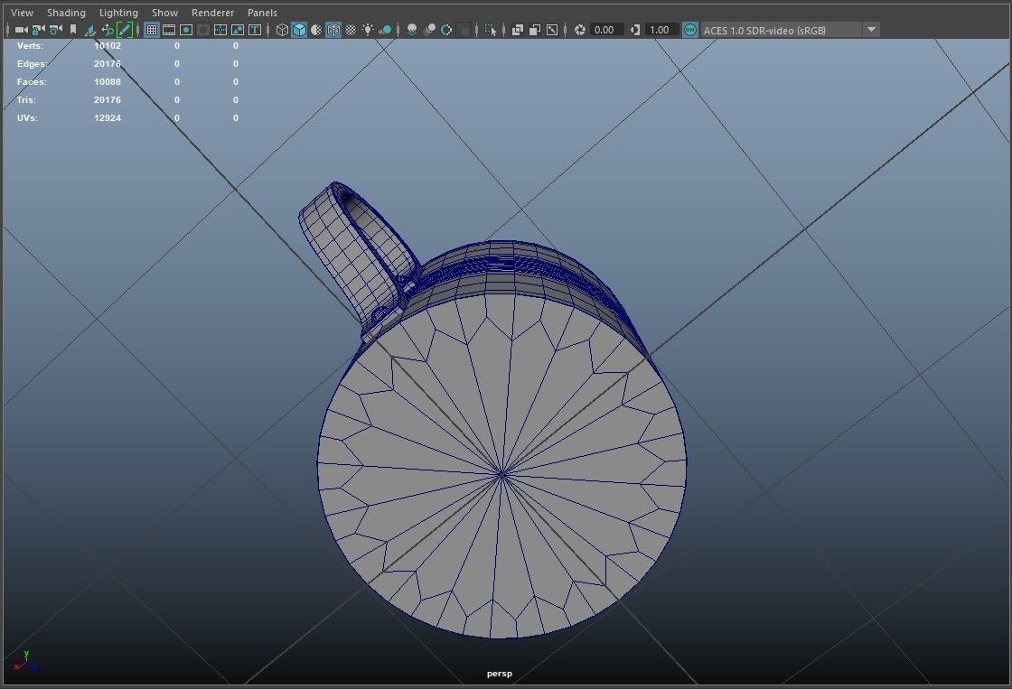 PBR Handheld Spirit Lamp Low-poly 3D model_8