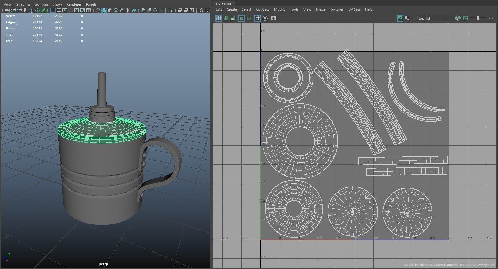 PBR Handheld Spirit Lamp Low-poly 3D model_16