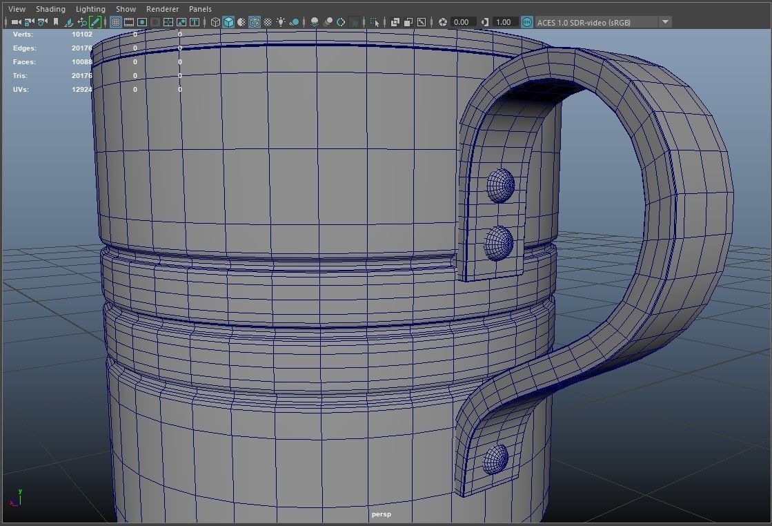 PBR Handheld Spirit Lamp Low-poly 3D model_6