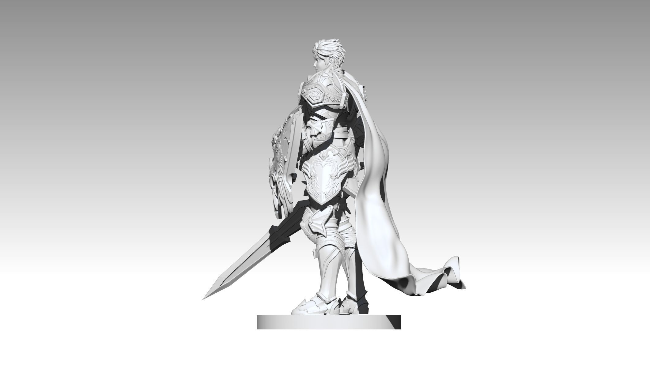 Lineage Revolution human warrior 3D print model_3