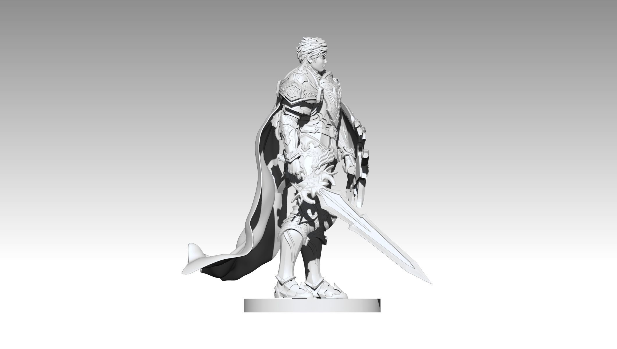 Lineage Revolution human warrior 3D print model_2