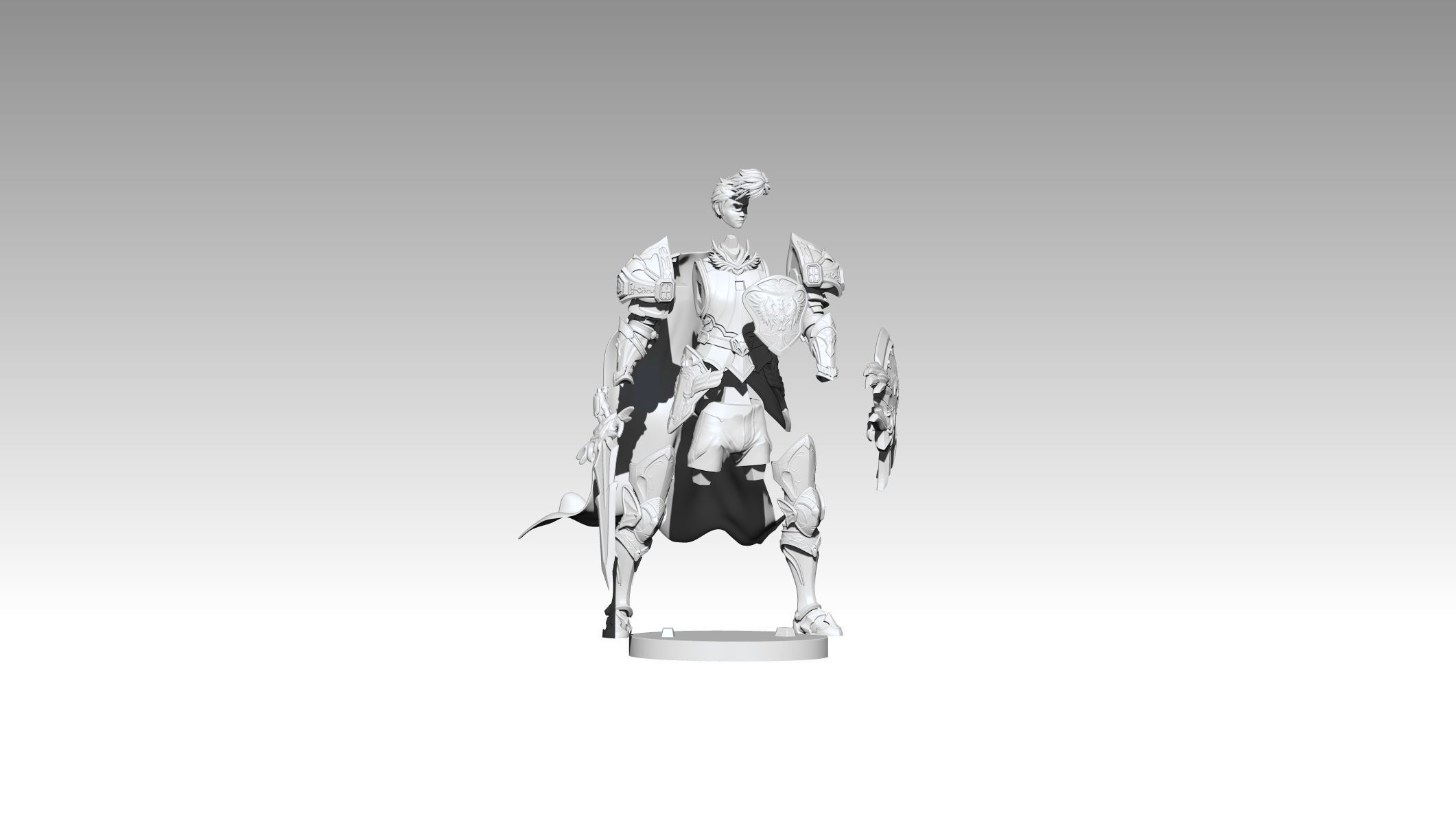 Lineage Revolution human warrior 3D print model_5