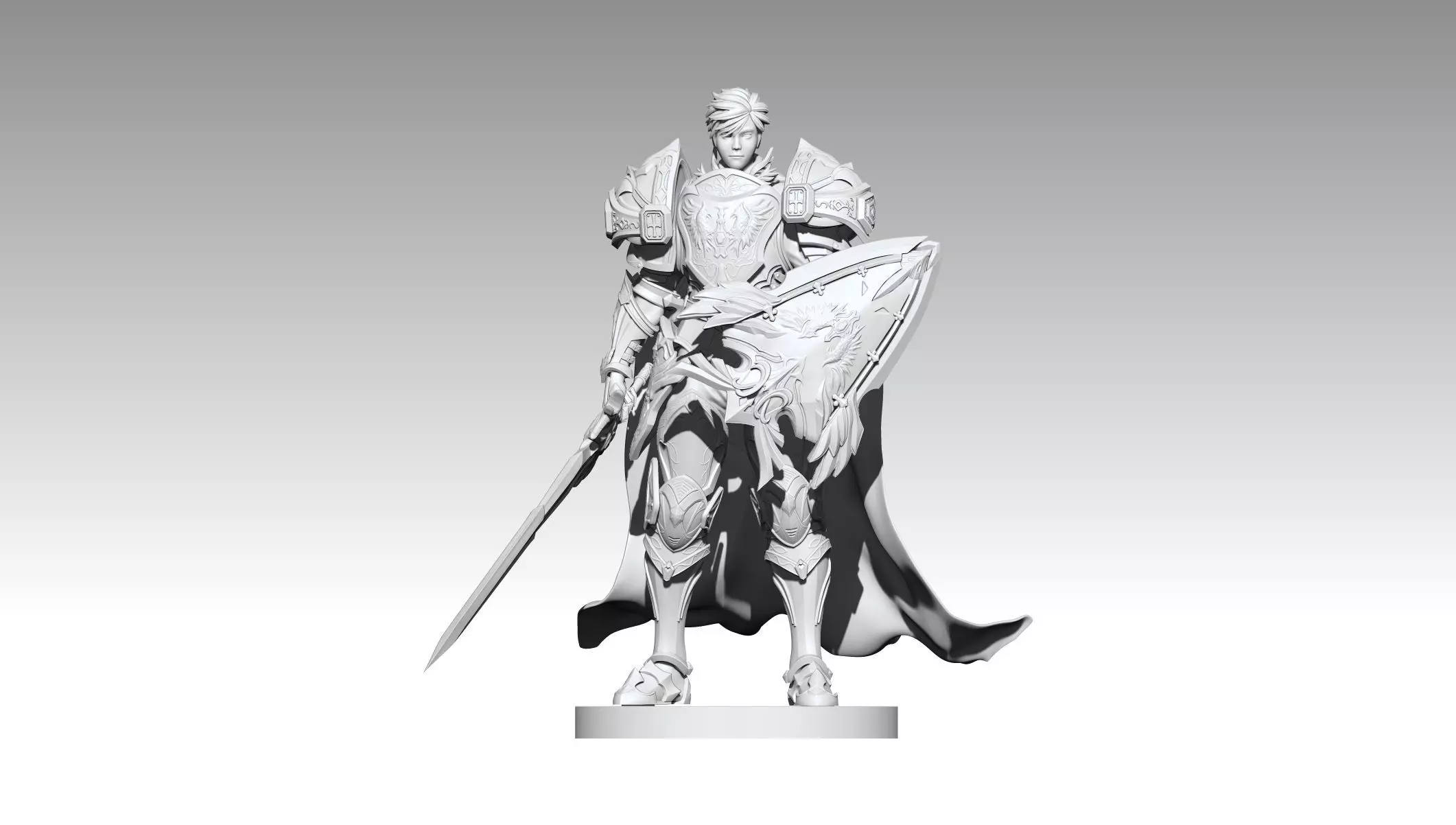 Lineage Revolution human warrior 3D print model_0
