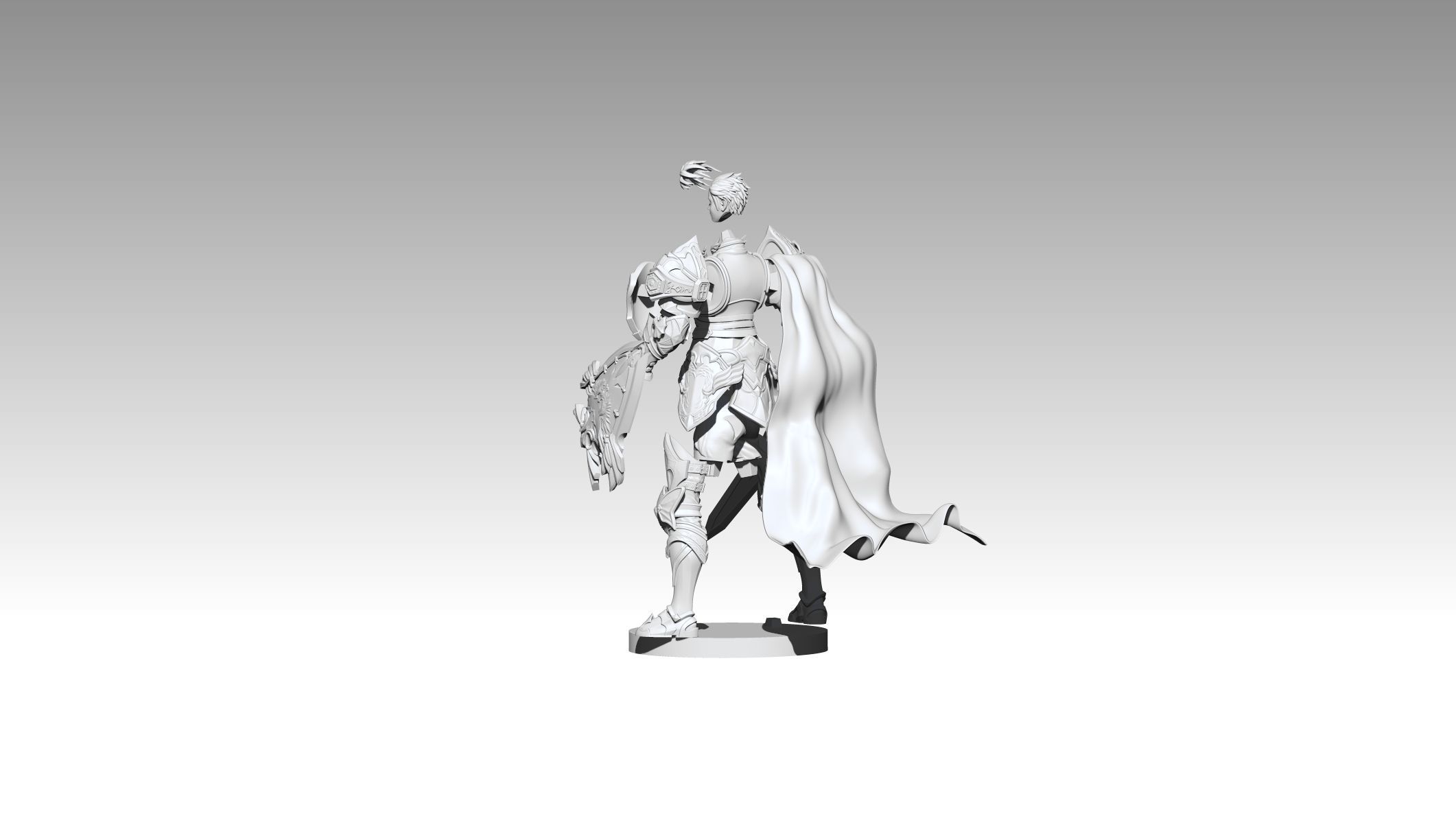 Lineage Revolution human warrior 3D print model_6