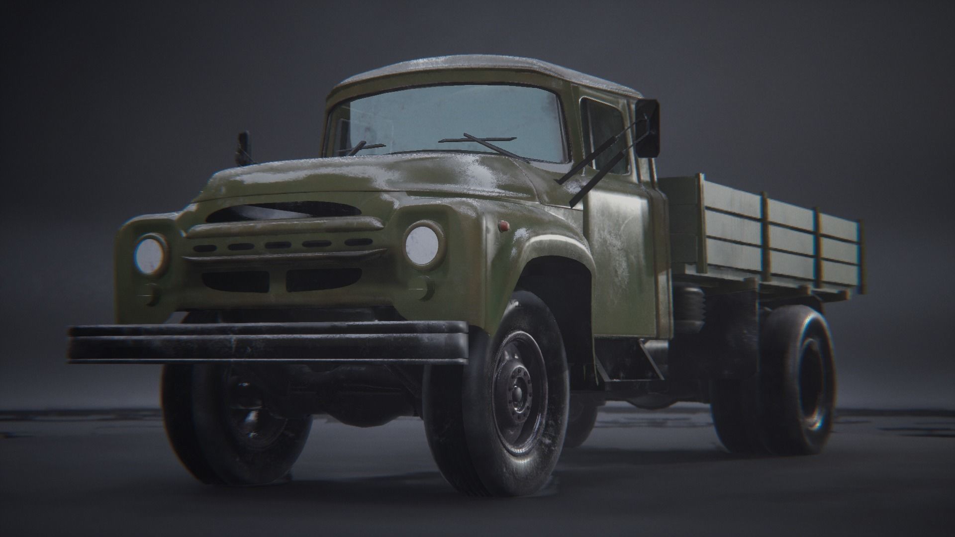 Zil 130 truck 3D model_1