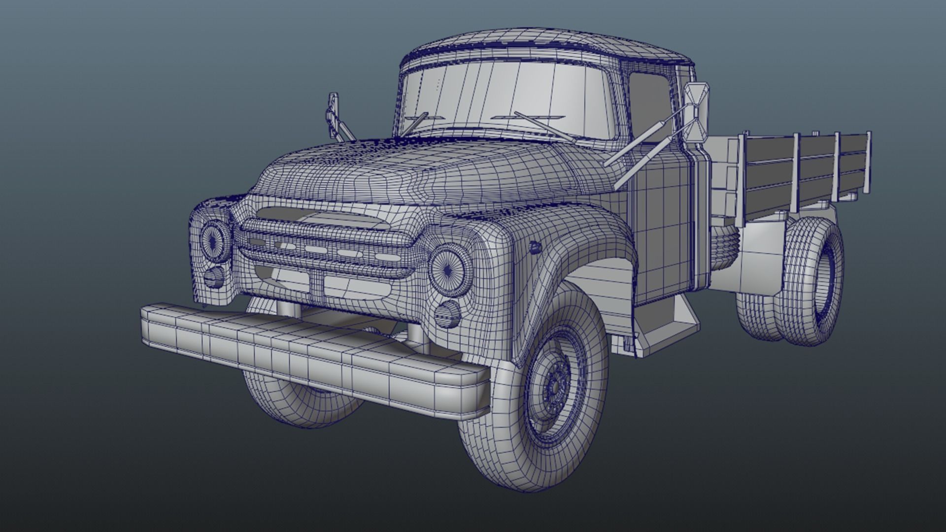 Zil 130 truck 3D model_11