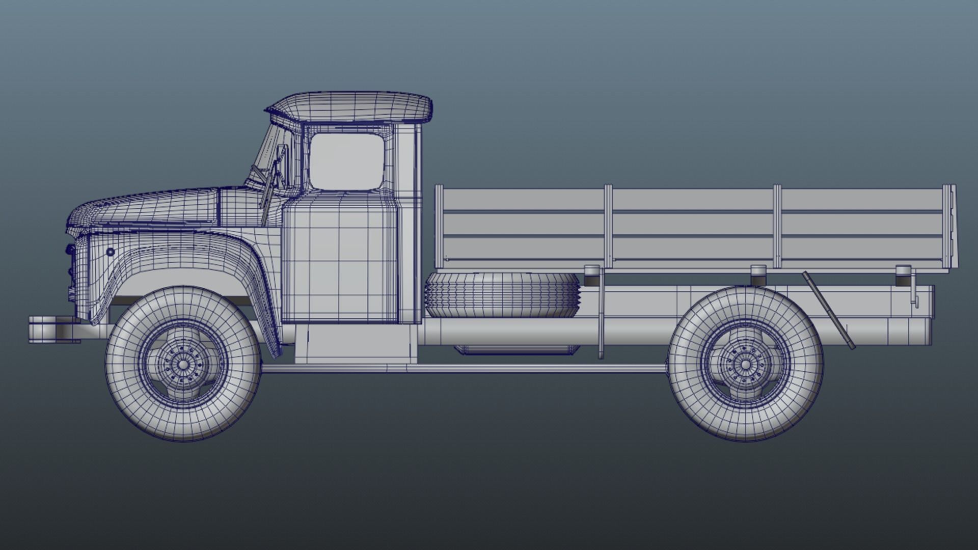 Zil 130 truck 3D model_12