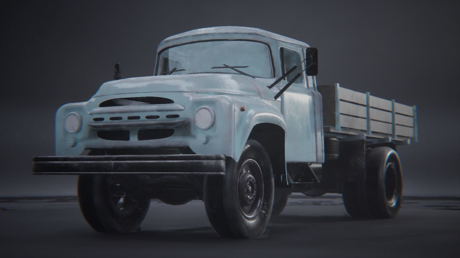 Zil 130 truck 3D model_4