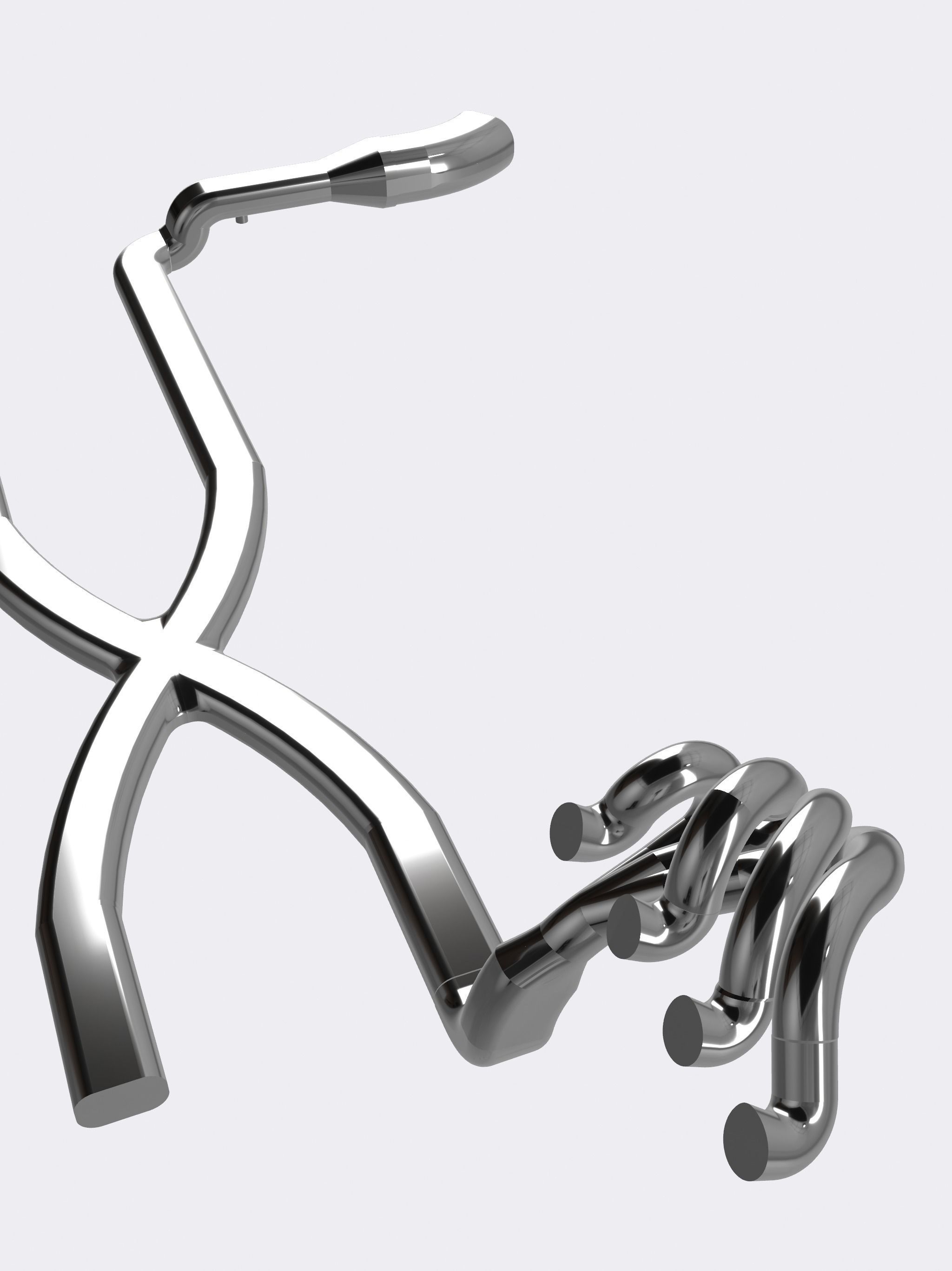 PRO TOURING MCS Low-Pro - Headers N Oval Exhaust System 3D print model_3