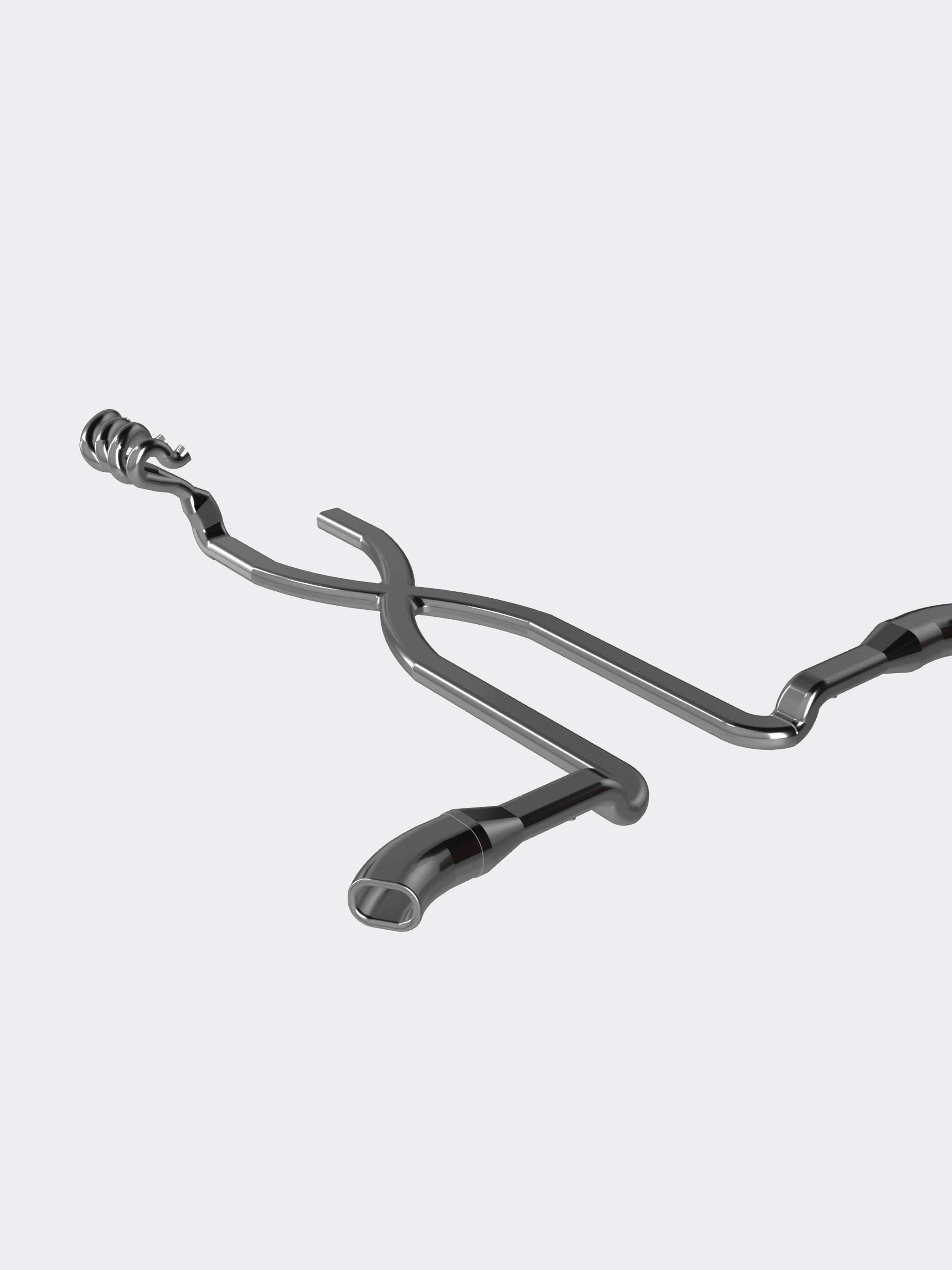 PRO TOURING MCS Low-Pro - Headers N Oval Exhaust System 3D print model_2
