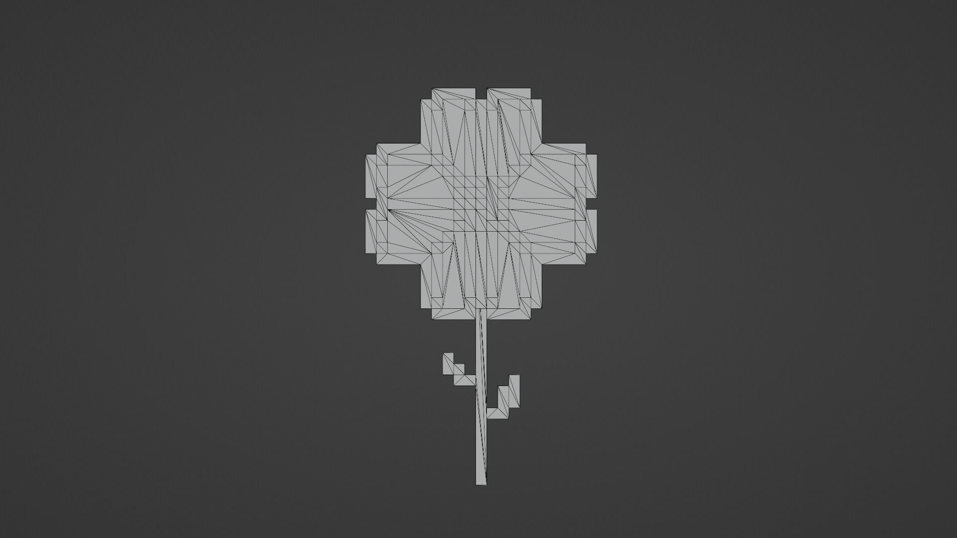 Voxel Daisy Flower Low-poly 3D model_13