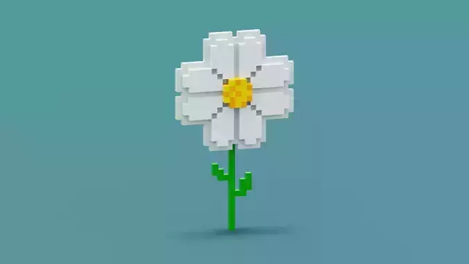Voxel Daisy Flower